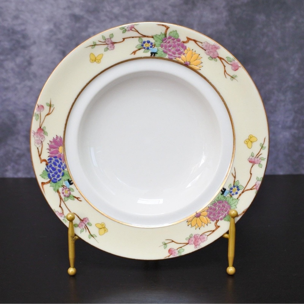 Vintage Lenox Mandarin Floral Porcelain Soup Bowl